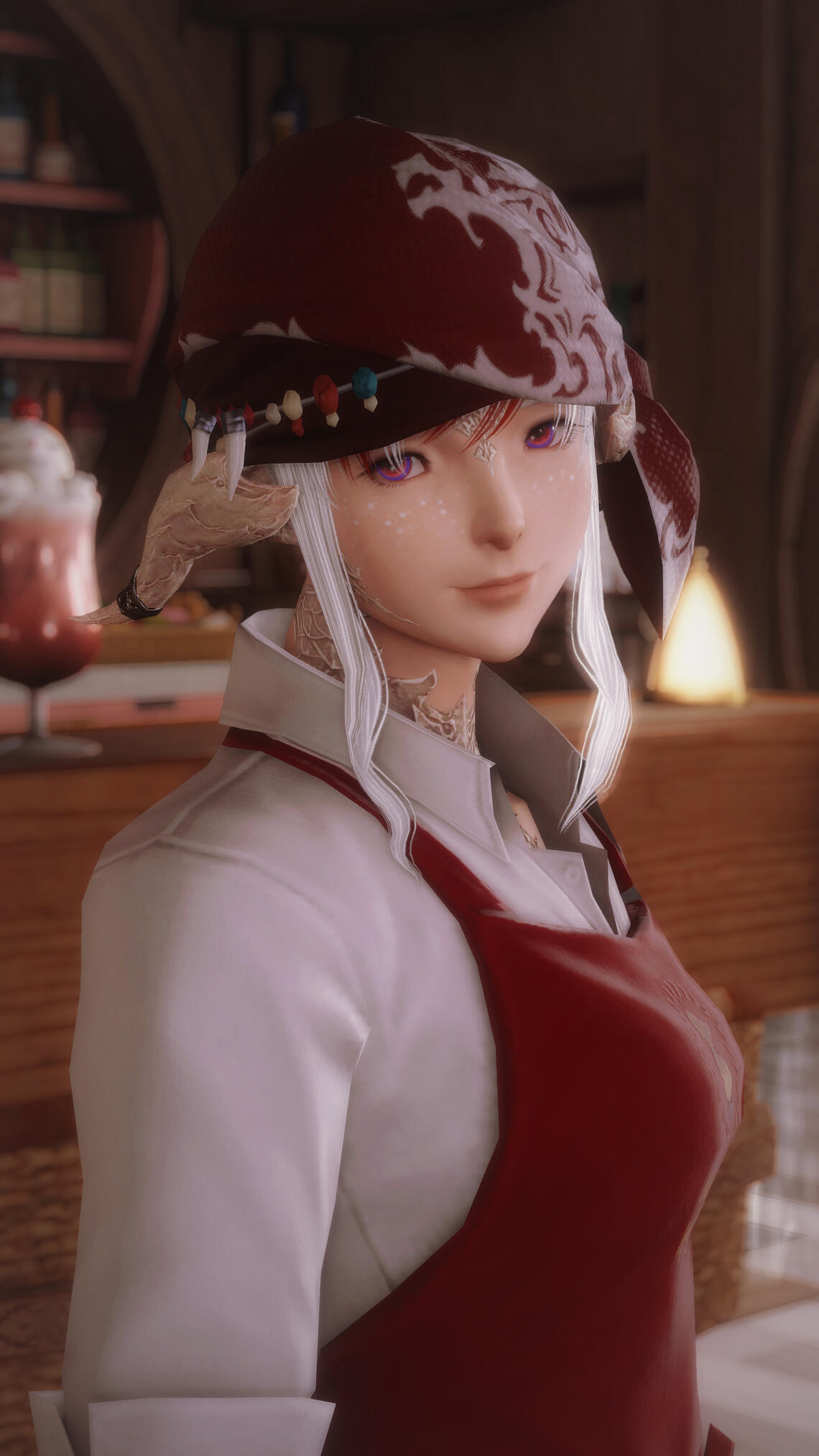 A smiling auri woman