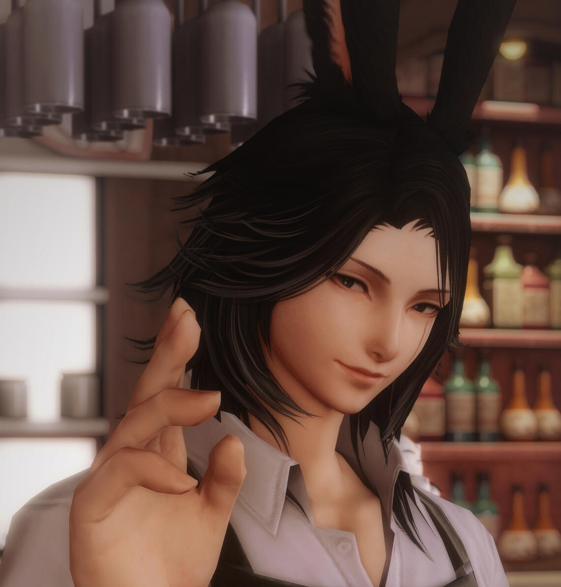 A waving Viera man.