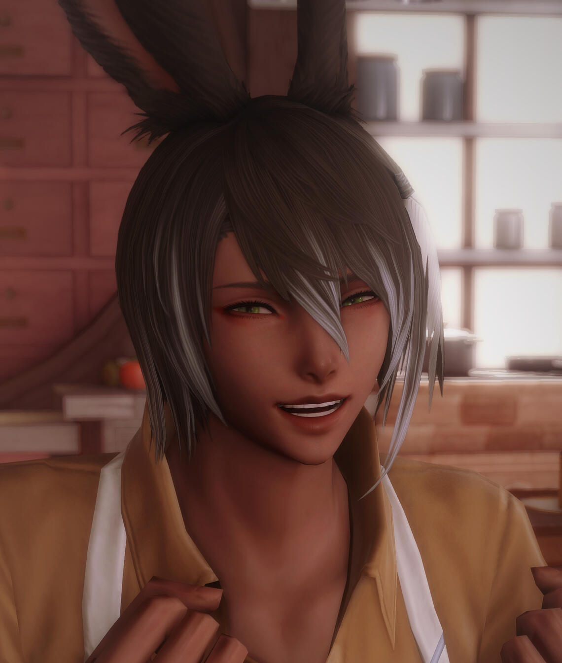 A grinning Viera man.